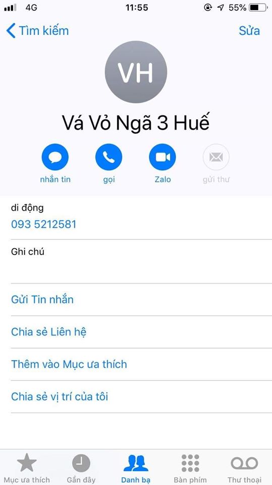 Vá Vỏ Ngã 3 Huế - Đà Nẵng 