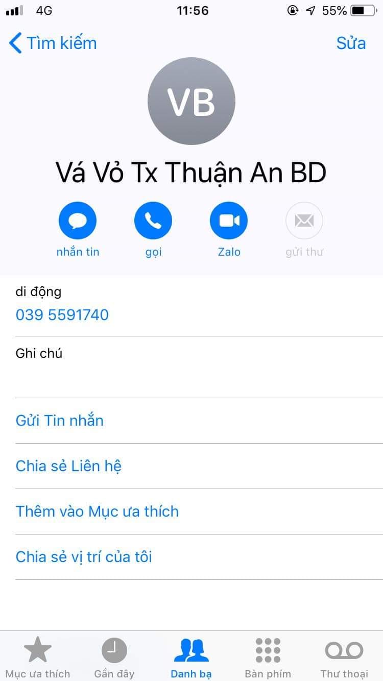 Vá vỏ TX Thuận An Bình Dương 