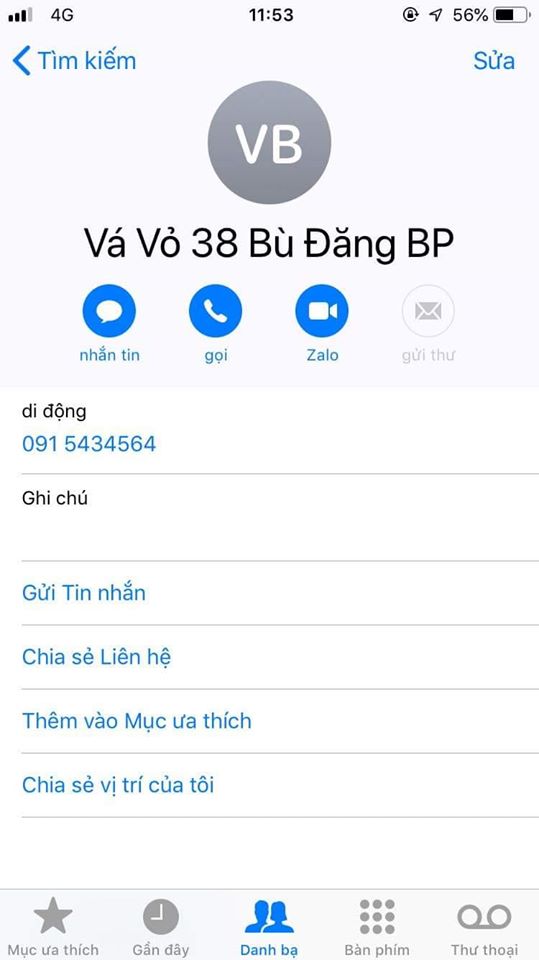 Vá vỏ 38 Bù Đăng - Bình Phước
