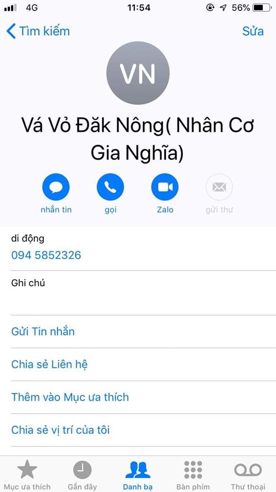 Vá vỏ Đăk Nông