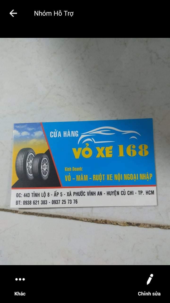 Vá vỏ khu vực củ chi 168