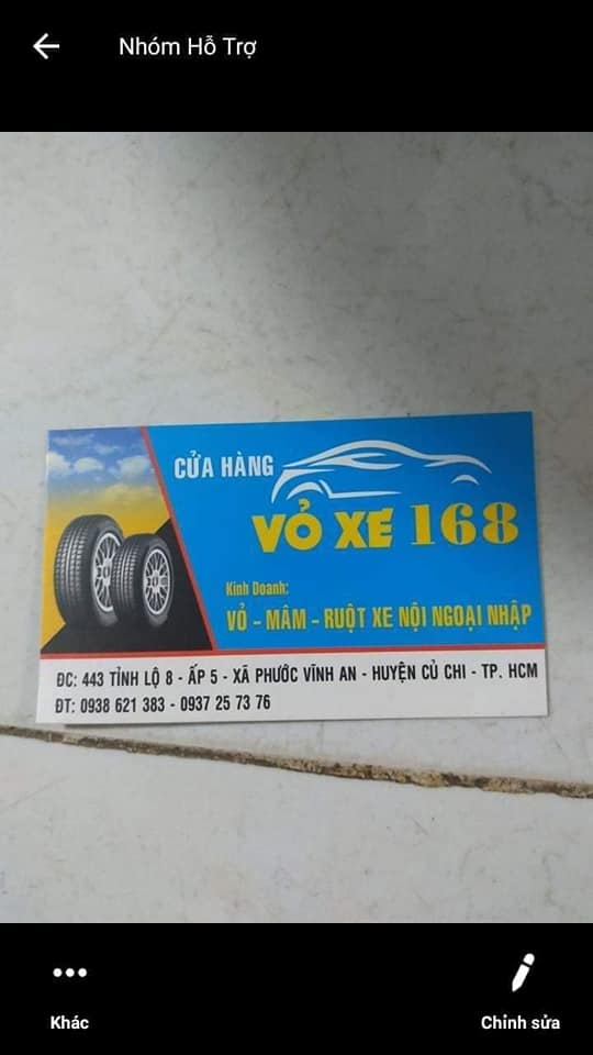 Vá Vỏ 168 Củ Chi
